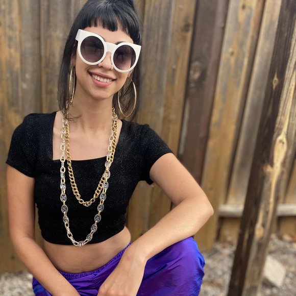 Vintage Short Sleeve Sparkle Top - Picture 2 of 4